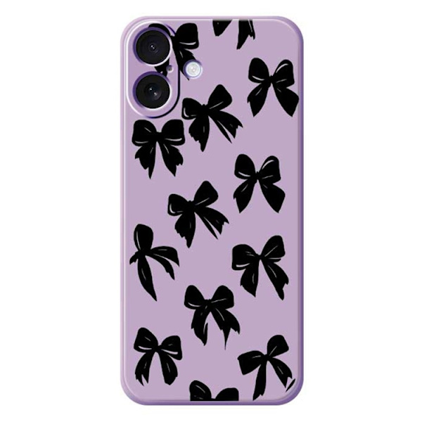 Mobilskal till iPhone 17 Bow Pattern Printing Straight - Lila Lila