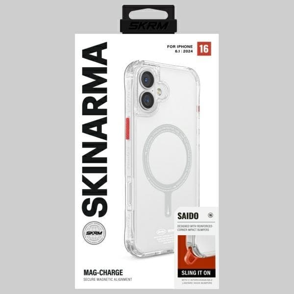 Skinarma Telefontaske til iPhone 16 MagSafe Saido - Klar Transparent