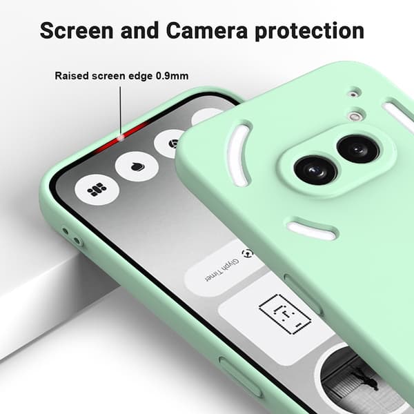 Mobilskal till Nothing Phone (2a) Plus Liquid Silikon med Handrem Grön