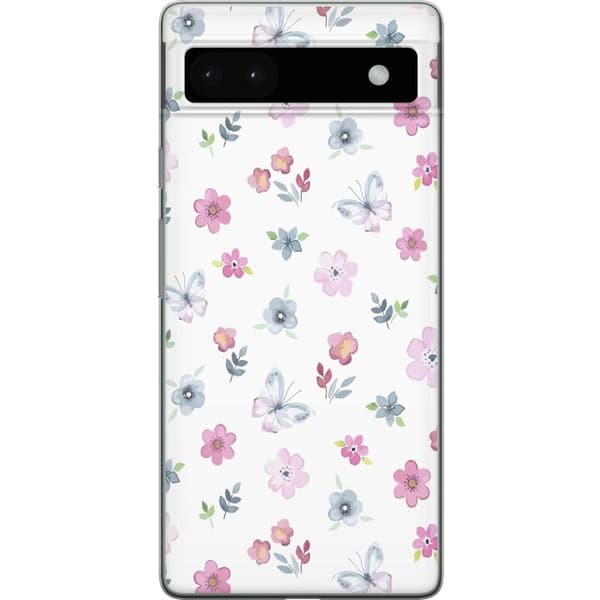 Mobilskal till Google Pixel 6a med Blommor och fjärillar