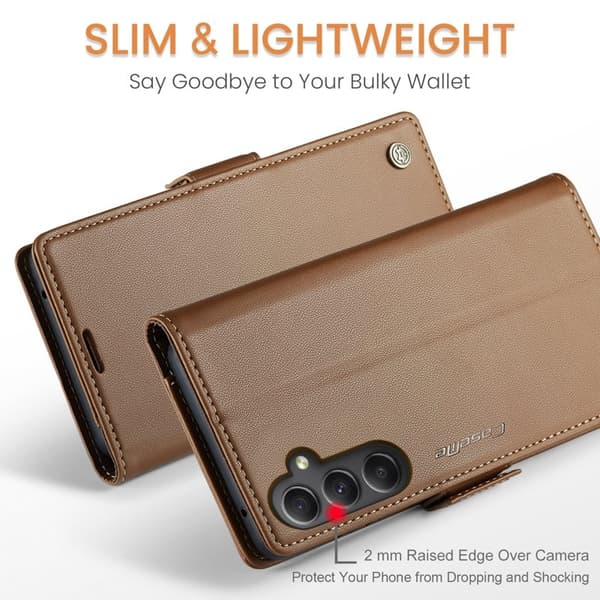 CASEME Plånboksfodral Konstläder för Samsung Galaxy A34 5G - Brun