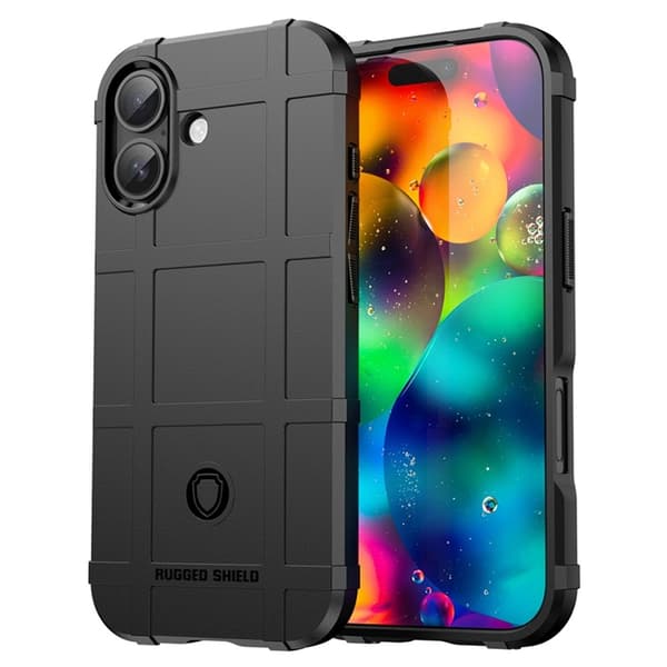 Mobilskal till iPhone 17 Grid Design Scratch-Proof Soft TPU - Svart Svart