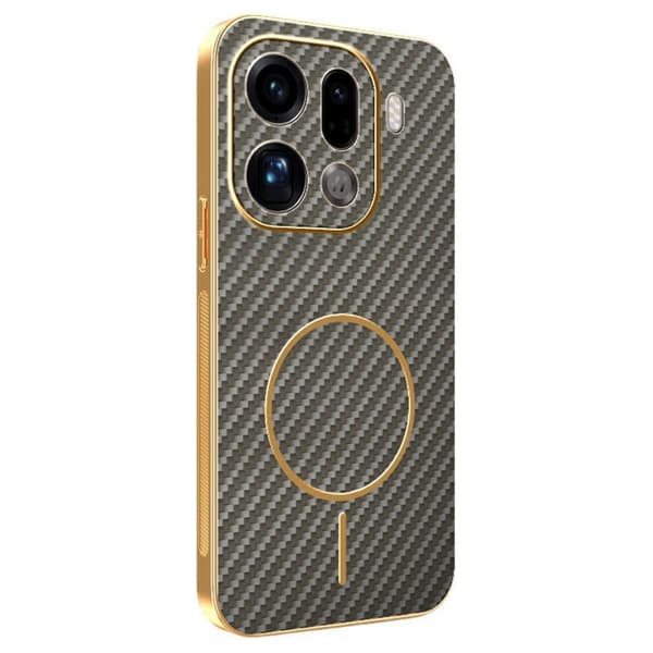 Mobilskal till Oppo Find X9 Pro 5G Plast Kolfiber Texturerad - Brun