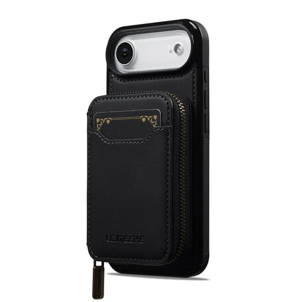 LC.IMEEKE L6 iPhone Air Plånboksfodral Magnetiskt - Svart Konstläder