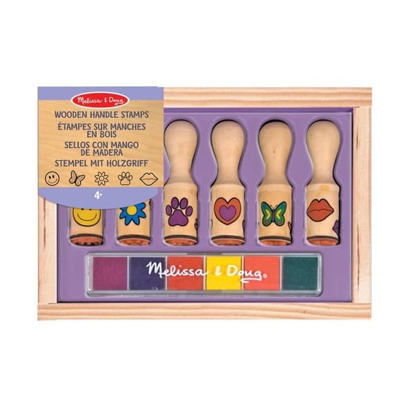 MND Wooden Handle Stamps Happy Handle Stamp Set