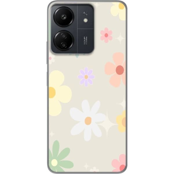Mobilskal till Xiaomi Redmi 13C med fejdande blommor