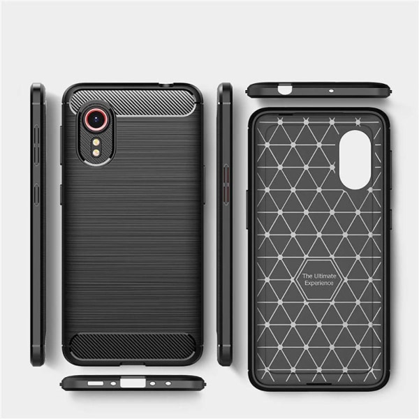 Galaxy Xcover 5 Mobilskal TPU Carbon - Sort Black