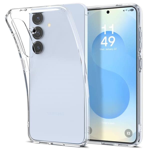 Spigen Telefontaske til Galaxy S25 Plus Flydende Krystal - Krystalklar Transparent
