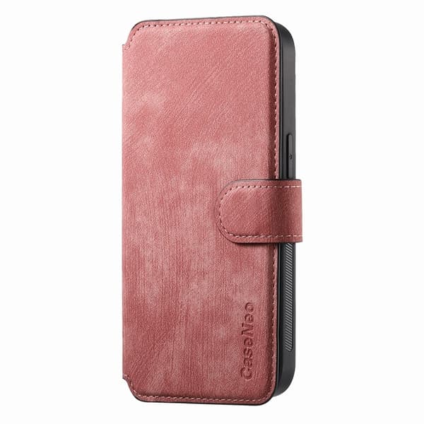 CASENEO iPhone 15 Pro Max Plånboksfodral Konstläder - Rosa