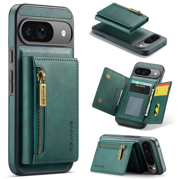 DG.MING M5 Series Mobilskal till Google Pixel 9 Pro Magnetiskt Konstläder Grön