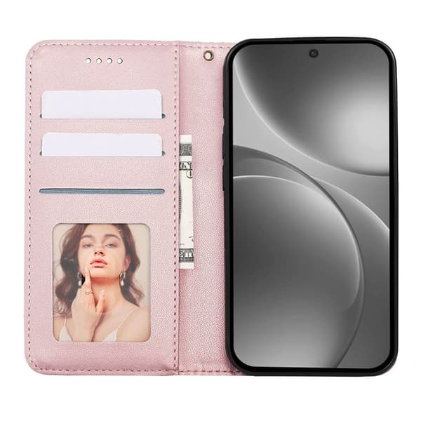 Oppo Find X9 Pro 5G Plånboksfodral Konstläder - Roséguld