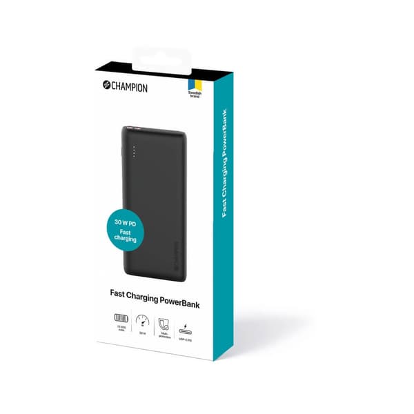 Champion Powerbank 20000mAh 30W PD Black