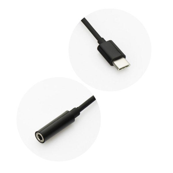 Adapter HF/audio USB-C - Stik 3,5 mm Sort