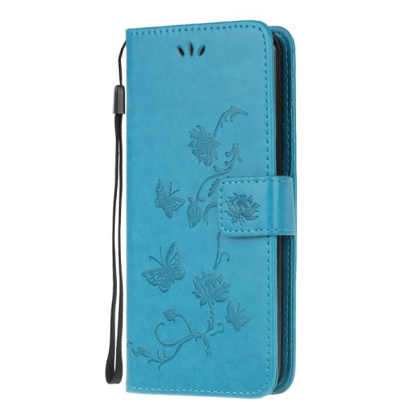 Butterfly Plånboksfodral Samsung Galaxy A02s - Blå Blå