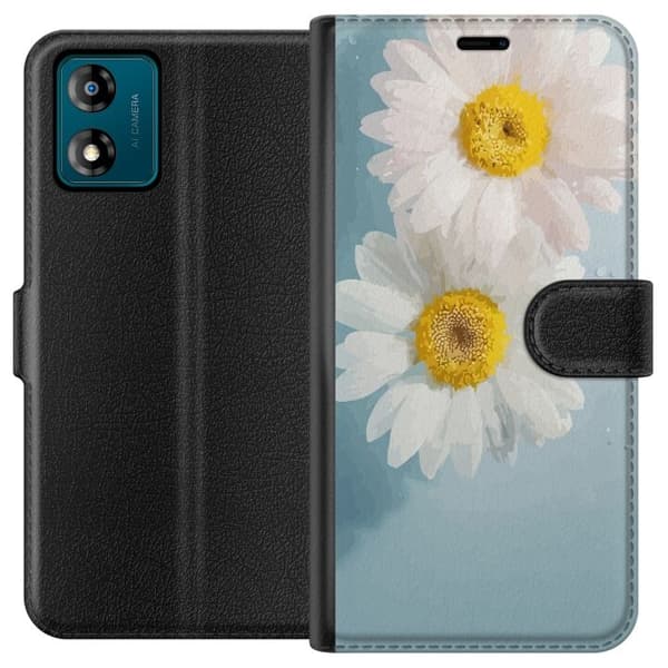 Plånboksfodral till Motorola Moto E13 med Sommarblommor