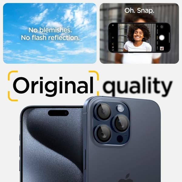 Spigen Linsskydd iPhone 14 Pro/15 Pro/16 Pro/14 Pro Max/15 Pro Max/16 Pro Max Svart