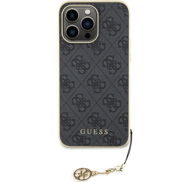 Guess iPhone 15 Pro Max Mobilskal 4G Charms Collection - Grå Grå