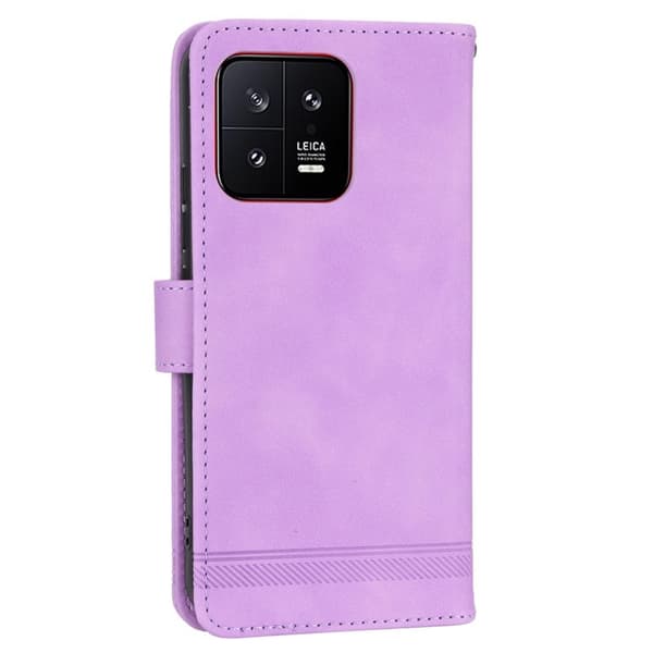 DIERFENG DF-03 Plånboksfodral för Xiaomi 13 5G - Konstläder - Lila
