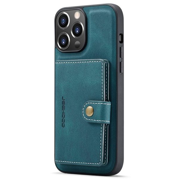 JEEHOOD Mobilskal till iPhone 14 Pro Max Retro Konstläder Grön