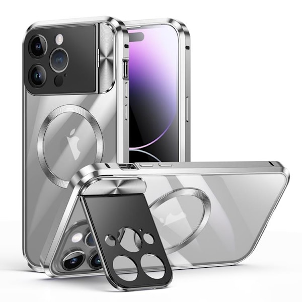 BOOM Mobilskal till iPhone 14 Pro Max Magsafe Metall Frame - Silver