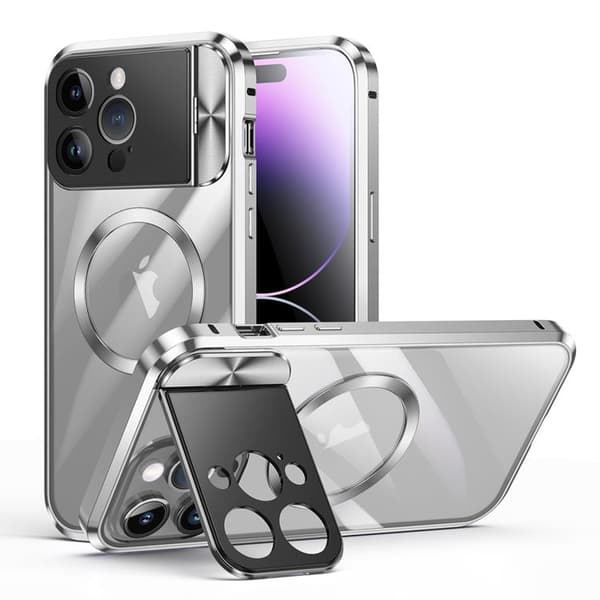 BOOM Mobilskal till iPhone 14 Pro Max Magsafe Metall Frame - Silver Silver