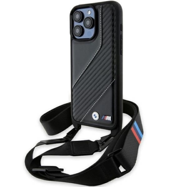 BMW iPhone 15 Pro Max Halsbandsskal M Edition Carbon Stripe