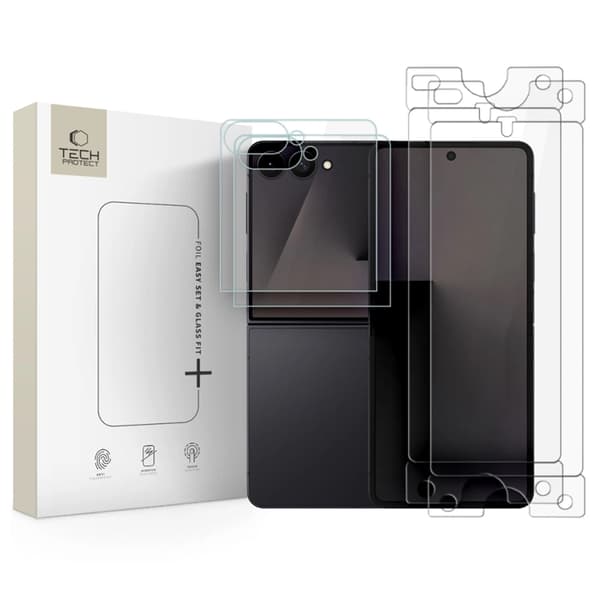 Tech-Protect Easy Set 4-i-1 Härdat Glas Skärmskydd För Galaxy Z Flip 7/8