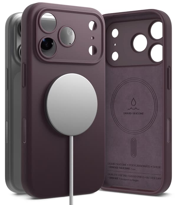 Ringke Mobilskal För iPhone 18 Pro Magsafe Magnetic Silikon - Mörk Cherry