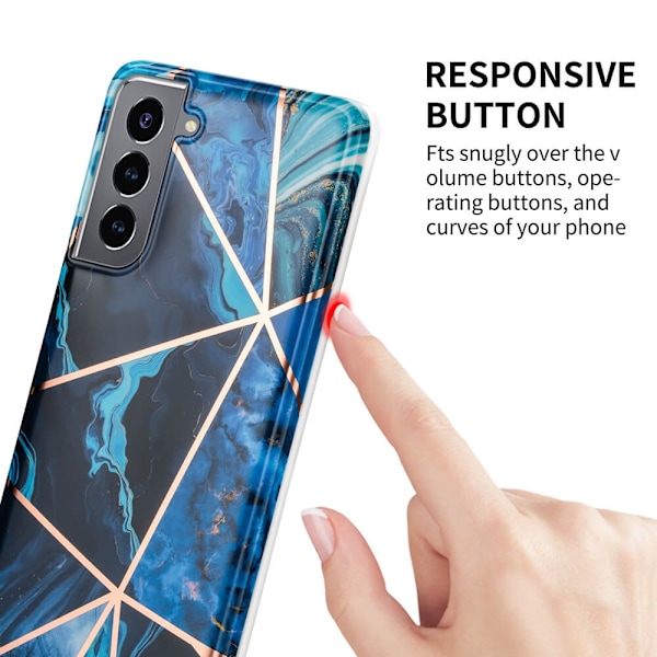 BOOM - Grid skal Galaxy S21 Plus - Svart Marmor Svart