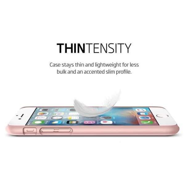 SPIGEN Ultra Thin Fit Skal till Apple iPhone 6/6S - Rose Gold Roséguld