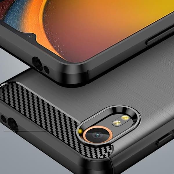 Tech-Protect Telefontaske til Galaxy XCover 7 TPUcarbon - Sort Svart