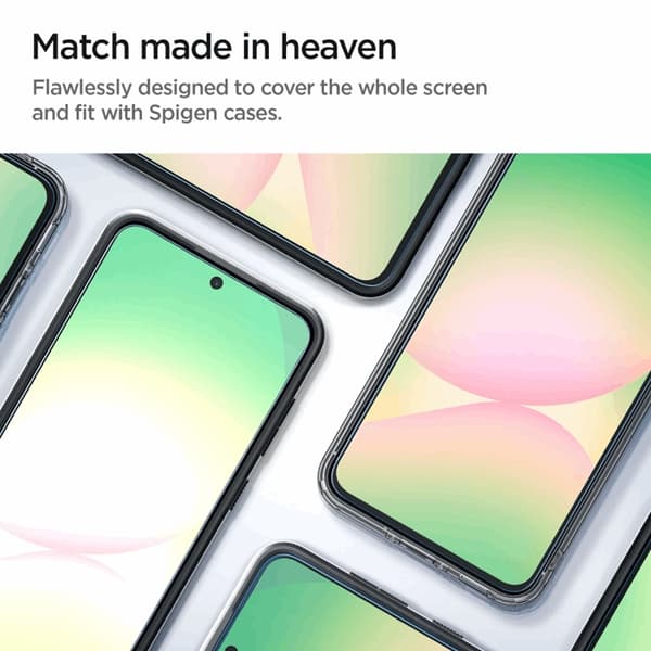Spigen [2-Pack] Galaxy A56 5G/S24 FE Härdat glas Skärmskydd EZ-Fit Transparent
