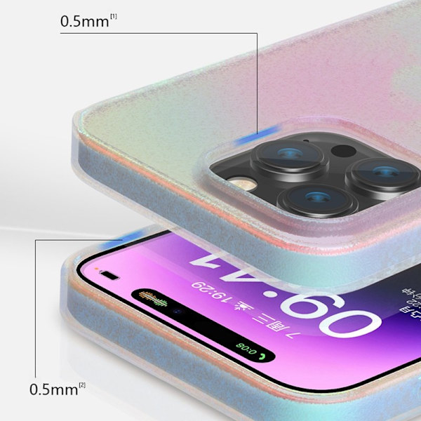 X-LEVEL Mobilskal till iPhone 14 Pro Aurora Laser Shockproof - Lila