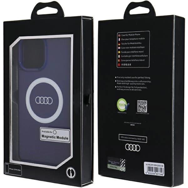 Audi Mobilskal till iPhone 13 Pro Max Magsafe IML Big Logo - Blå Blå