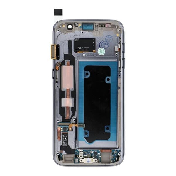Galaxy S7 Skärm med LCD-display FixCell Renoveradde - Svart Svart