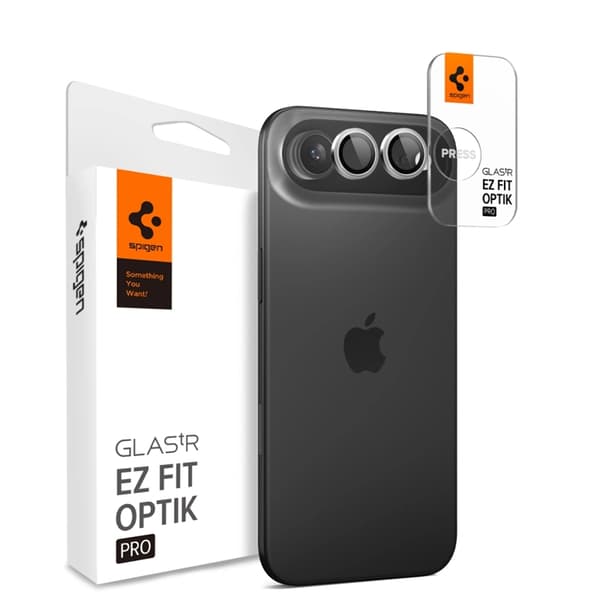[2-Pack] Spigen iPhone Air hærdet glas kameradæksel EZ Fit - Sølv Silver