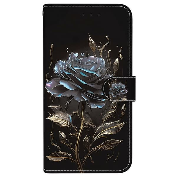 Sony Xperia 1 VII Konstläder Plånboksfodral Pattern Printing - Svart Rosa Svart