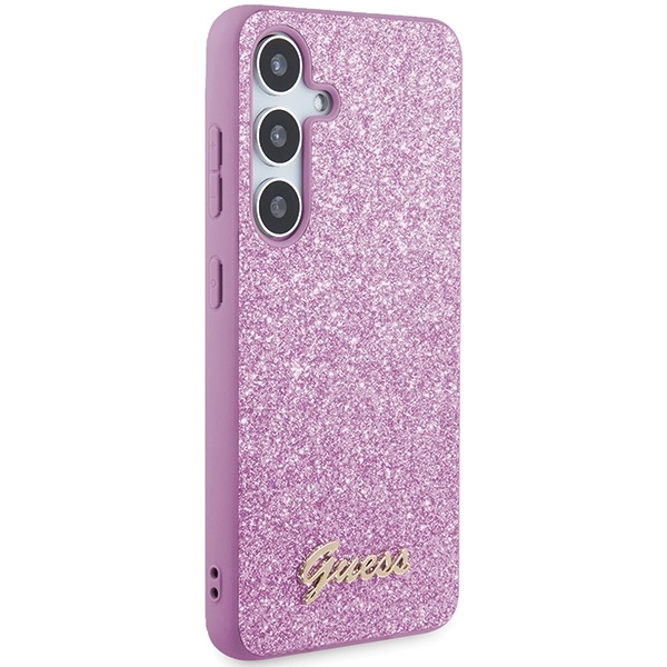 Guess Galaxy S24 Plus Glitter Script - Lila