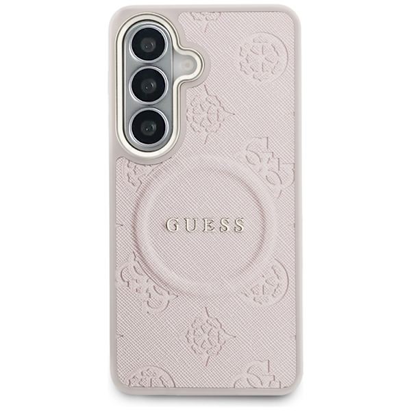 Guess Mobilskal För Galaxy S26 MagSafe Saffiano Peony Embossed Ring