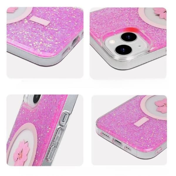 BOOM iPhone 13 -puhelinkuori Magsafe Drop-Proof - Rosa Flower Rosa