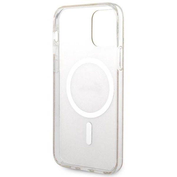 Guess iPhone 12/12 Pro Magsafe Skal Print + Trådlös Laddare - Brun