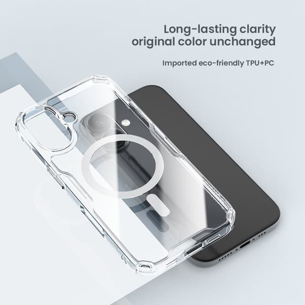 NILLKIN Pro Series Mobilskal till iPhone 16 Plus MagSafe TPU+PC Blå
