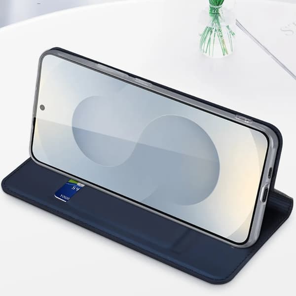 DUX DUCIS Skin Pro Galaxy S25 Edge Plånboksfodral PU Läder - Blå Blå