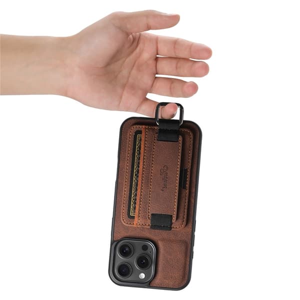 SUTENI Mobilskal till iPhone 16 Pro Max Litchi Texture - Brun Brun