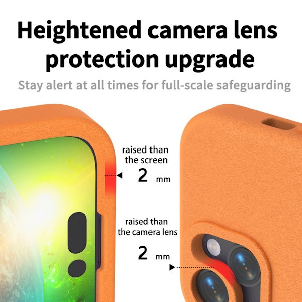Mobilskal till iPhone 15 Shockproof EVA - Orange Orange