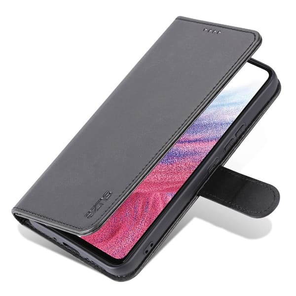 AZNS Samsung Galaxy A34 5G Plånboksfodral Konstläder - Svart