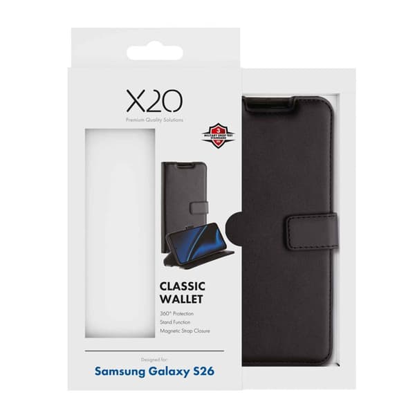 X2O Classic Wallet Plånboksfodral Samsung Galaxy S26 Svart