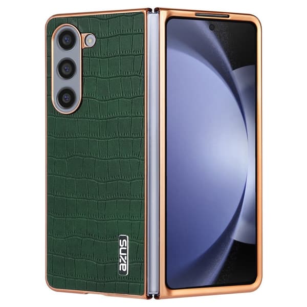 AZNS Samsung Galaxy Z Fold6 Plånboksfodral Konstläder - Grön