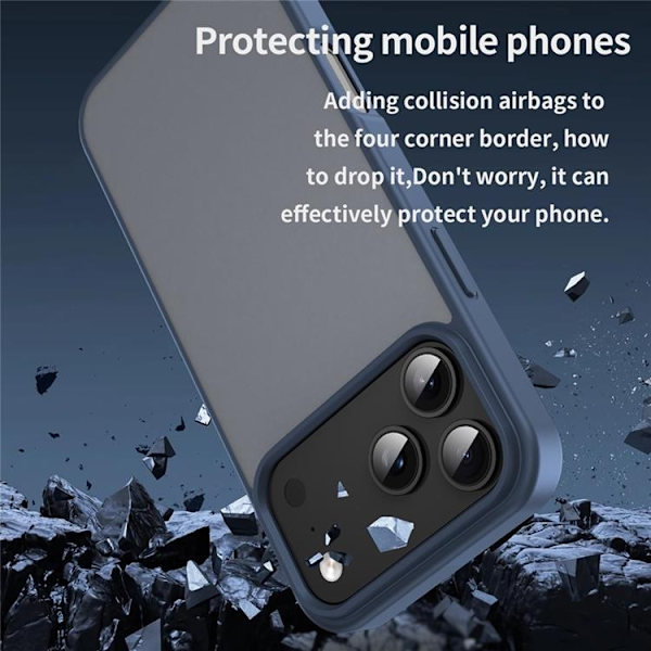 Mobilskal till iPhone 17 Pro Skin Touch Matte - Blå Blå