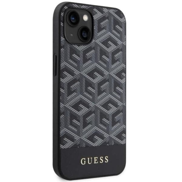 Guess iPhone 14 Plus -puhelimen kuori MagSafe GCube Stripes - Musta Black